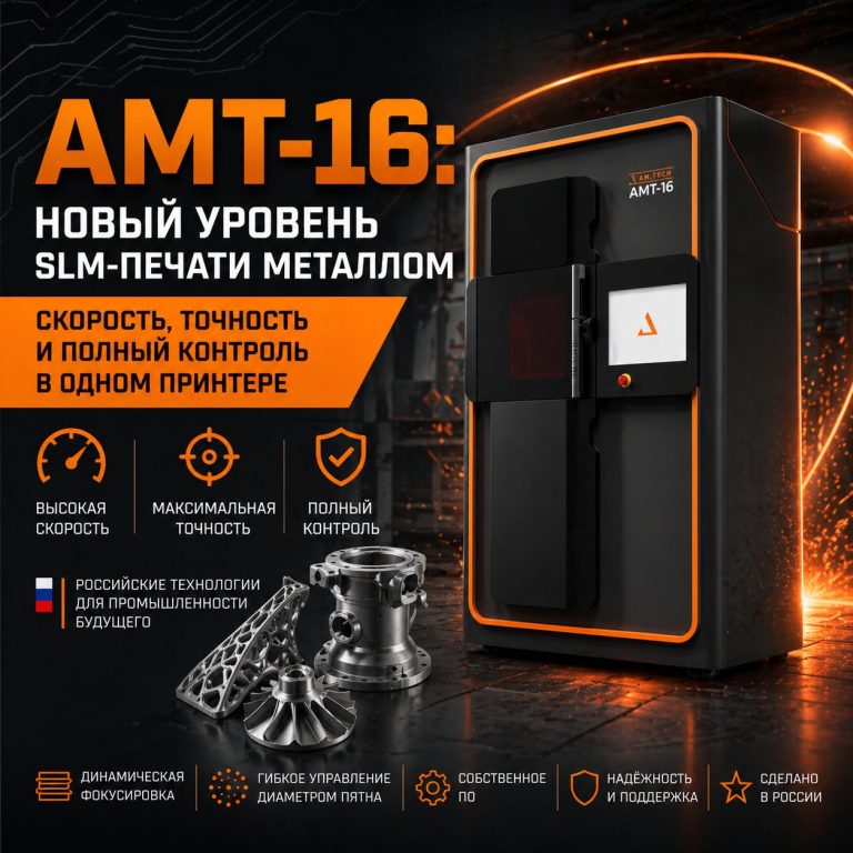 AMT-16: новый уровень SLM-печати металлом — скорость, точность и полный контроль в одном принтере