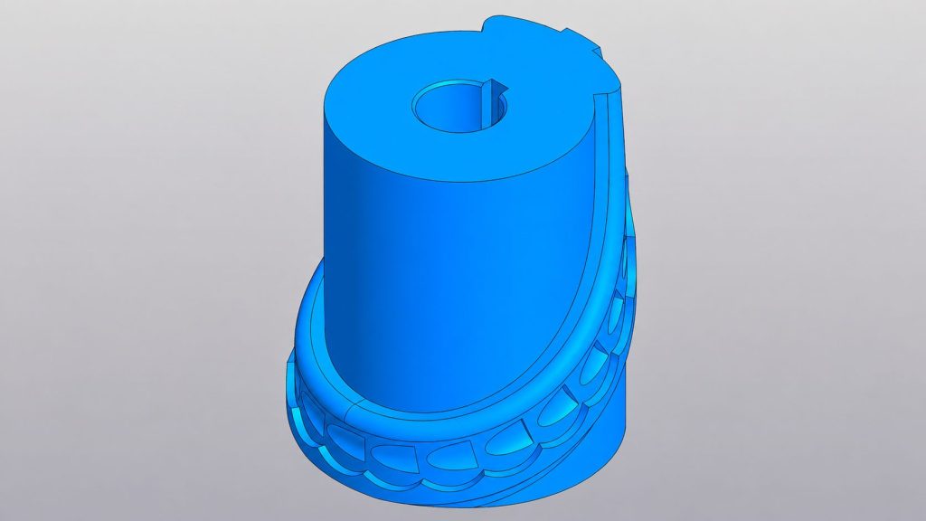 Цельная CAD-модель формирующего барабана, построенная по 3D-скану